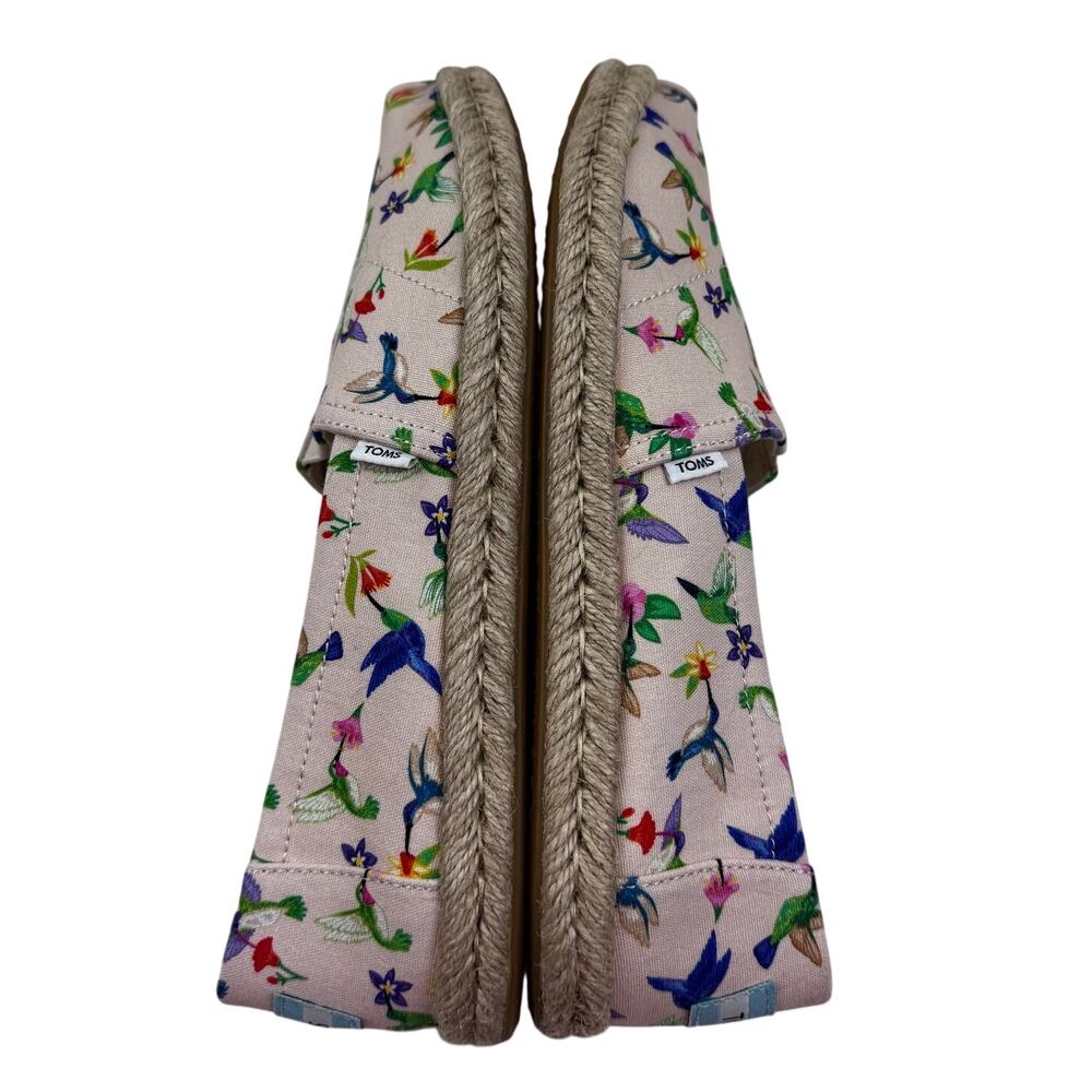 TOMS Classic Limited Edition Hummingbird Print Alpargatas Women's Size 7.5 - Picture 6 of 9